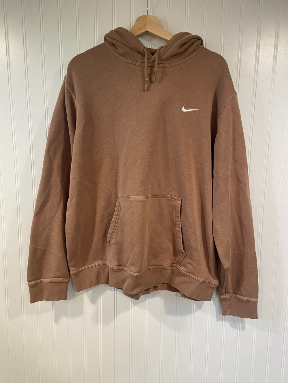 Nike Pullover Hoodie Mens Size XXL Extra Club Fleece Sportswear Brown, Tan